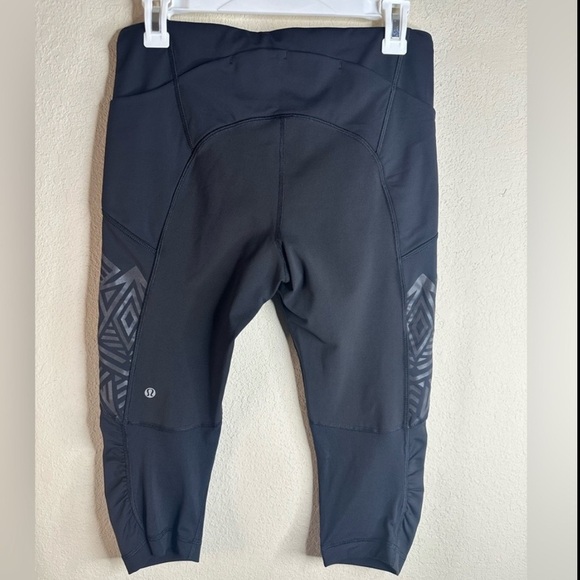Lululemon Stash It Crop high rise leggings Black size 8 - Picture 2 of 4